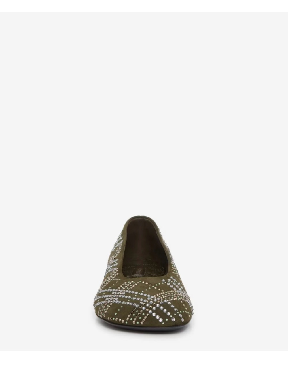 Burberry Olive Studded Plaid Inspired Women's Ballet Flats - Picture 3 of 13